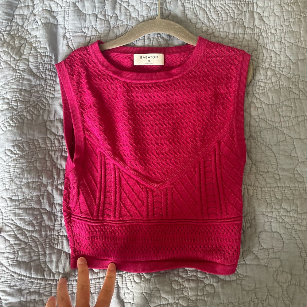 Aritzia | Babaton | pink crop top
